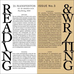 Reading &amp; Writing. 25 Manifestos